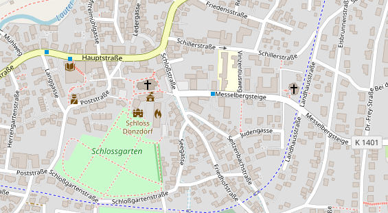 Tagungshotels auf Satellitenbild