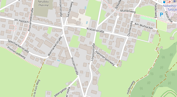 Tagungshotels auf Satellitenbild