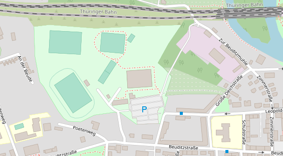 Tagungshotels auf Satellitenbild