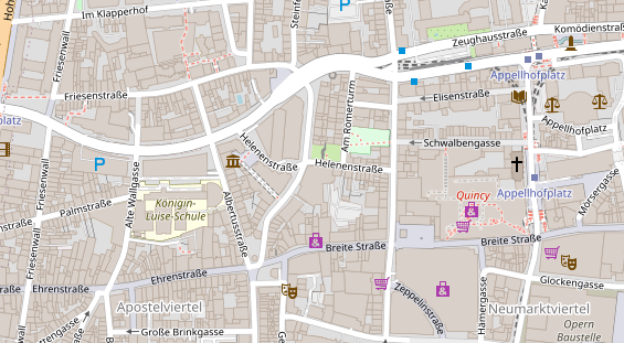 Tagungshotels auf Satellitenbild