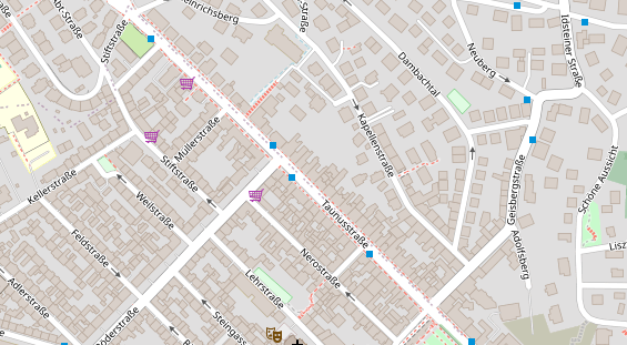 Tagungshotels auf Satellitenbild