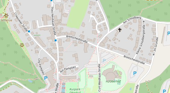Tagungshotels auf Satellitenbild