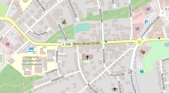 Tagungshotels auf Satellitenbild