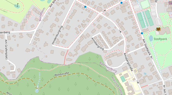 Tagungshotels auf Satellitenbild
