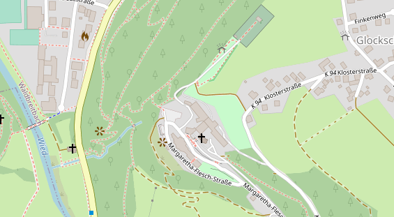 Tagungshotels auf Satellitenbild