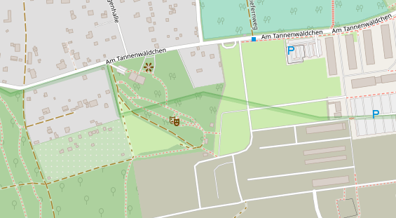 Tagungshotels auf Satellitenbild
