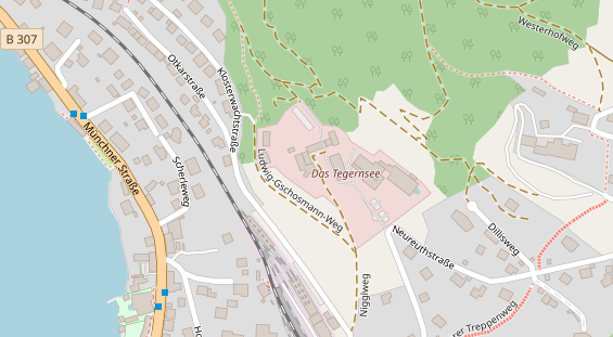Tagungshotels auf Satellitenbild