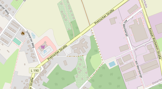 Tagungshotels auf Satellitenbild