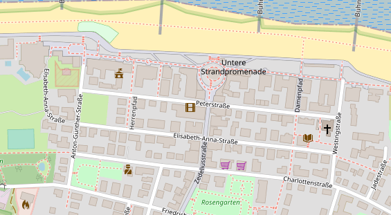 Tagungshotels auf Satellitenbild