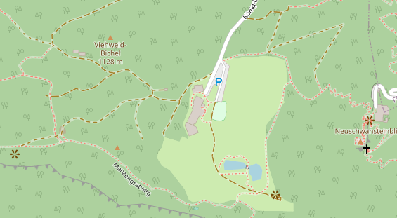 Tagungshotels auf Satellitenbild