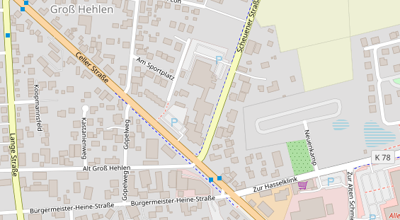 Tagungshotels auf Satellitenbild