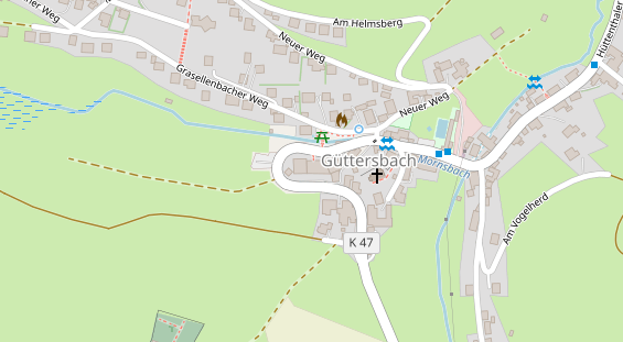 Tagungshotels auf Satellitenbild