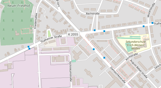 Tagungshotels auf Satellitenbild