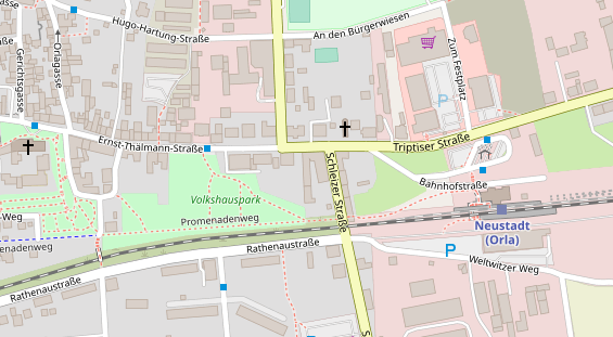 Tagungshotels auf Satellitenbild