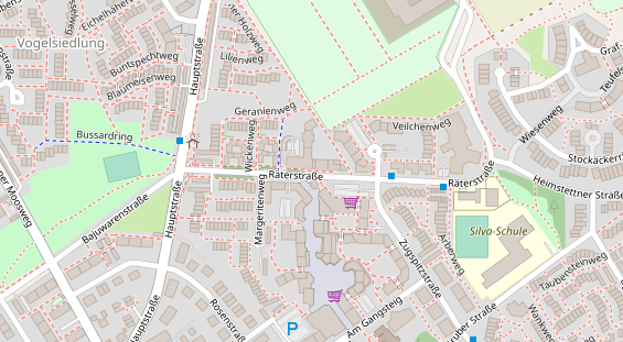 Tagungshotels auf Satellitenbild