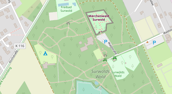 Tagungshotels auf Satellitenbild