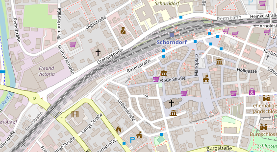 Tagungshotels auf Satellitenbild