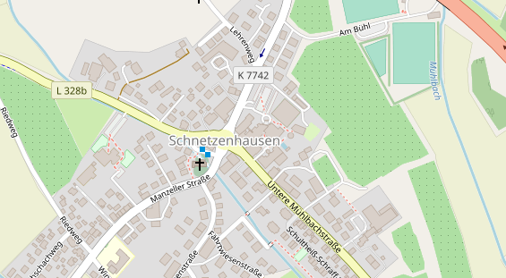 Tagungshotels auf Satellitenbild