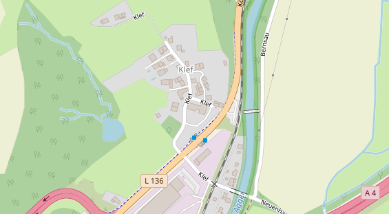 Tagungshotels auf Satellitenbild