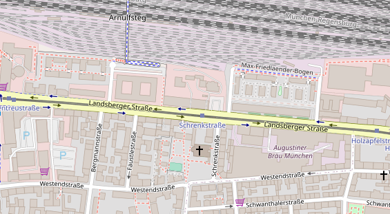 Tagungshotels auf Satellitenbild