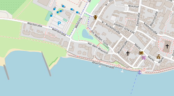 Tagungshotels auf Satellitenbild