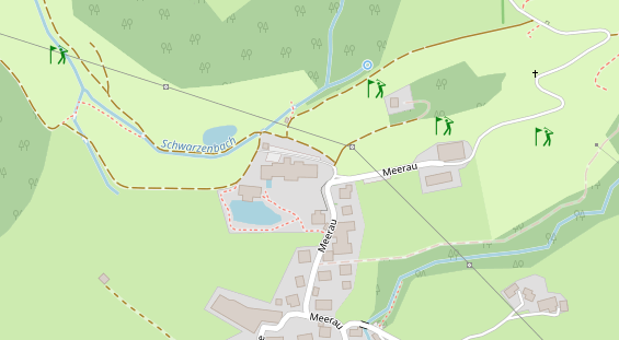 Tagungshotels auf Satellitenbild