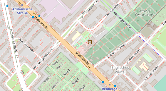 Tagungshotels auf Satellitenbild