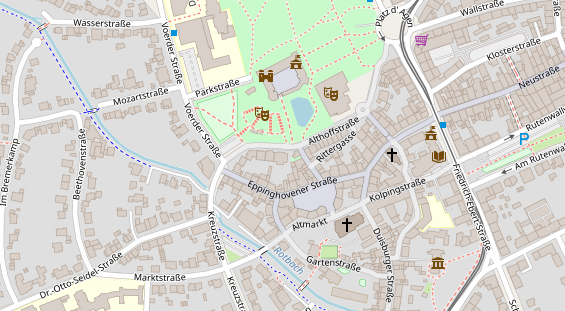 Tagungshotels auf Satellitenbild