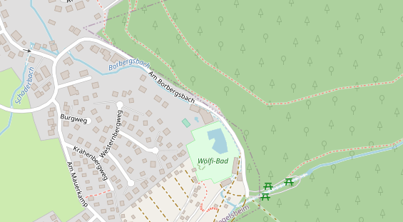Tagungshotels auf Satellitenbild