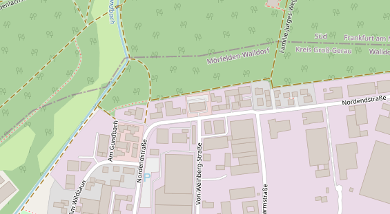 Tagungshotels auf Satellitenbild