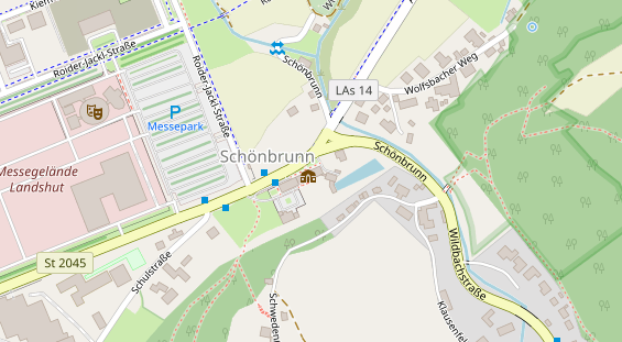 Tagungshotels auf Satellitenbild