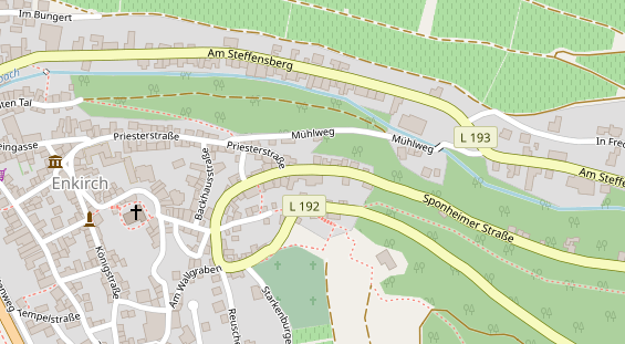 Tagungshotels auf Satellitenbild