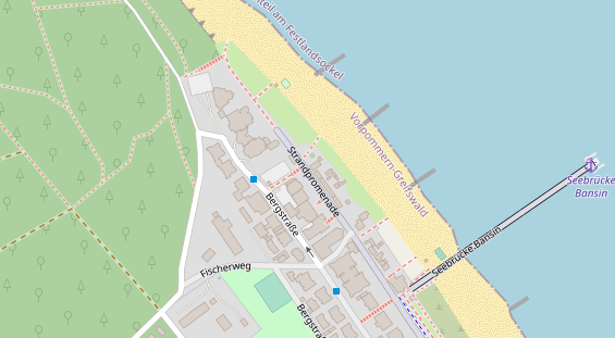 Tagungshotels auf Satellitenbild