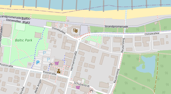 Tagungshotels auf Satellitenbild