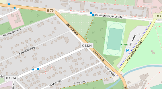 Tagungshotels auf Satellitenbild