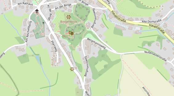 Tagungshotels auf Satellitenbild