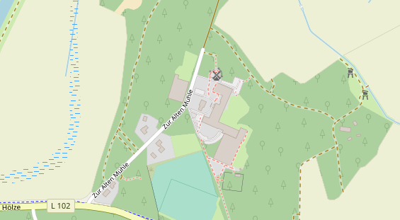 Tagungshotels auf Satellitenbild