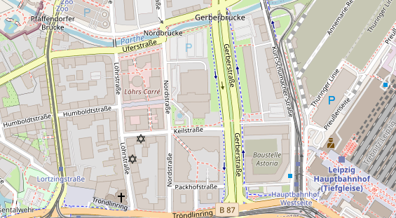 Tagungshotels auf Satellitenbild
