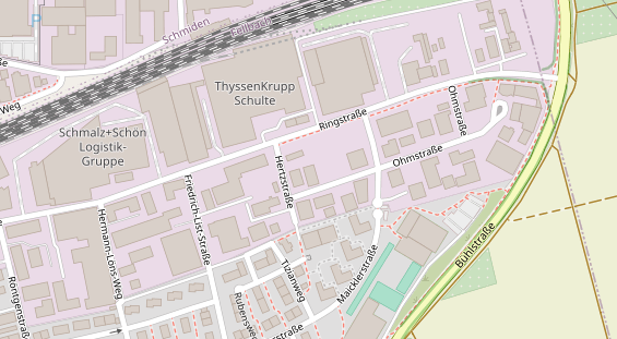 Tagungshotels auf Satellitenbild