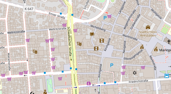 Tagungshotels auf Satellitenbild