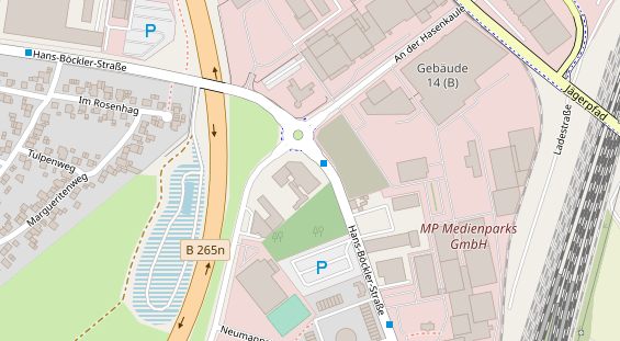 Tagungshotels auf Satellitenbild