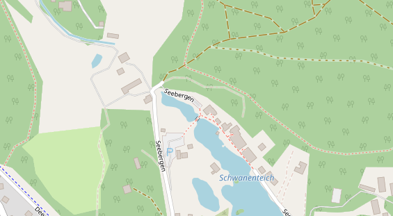 Tagungshotels auf Satellitenbild