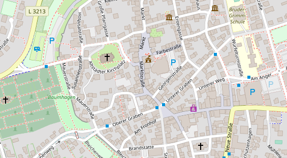 Tagungshotels auf Satellitenbild