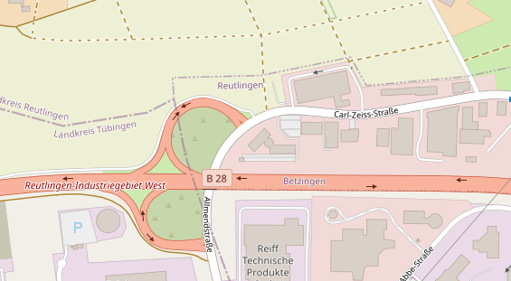 Tagungshotels auf Satellitenbild