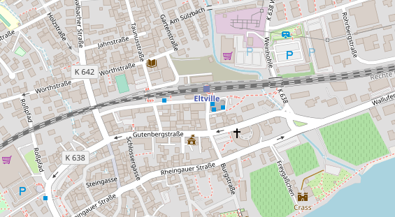 Tagungshotels auf Satellitenbild