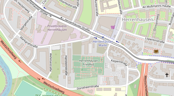 Tagungshotels auf Satellitenbild