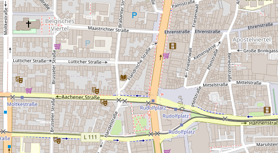 Tagungshotels auf Satellitenbild