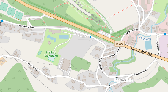 Tagungshotels auf Satellitenbild