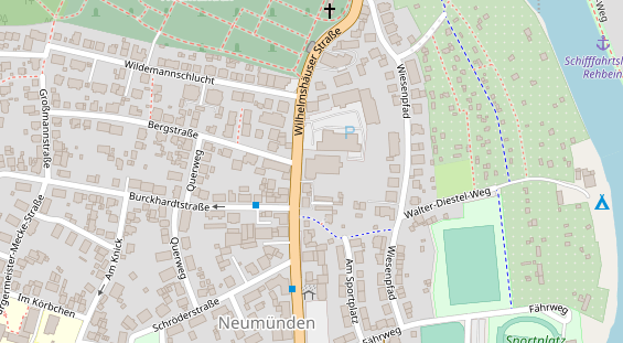 Tagungshotels auf Satellitenbild