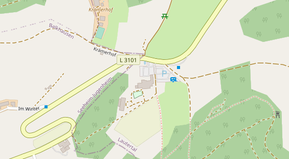 Tagungshotels auf Satellitenbild